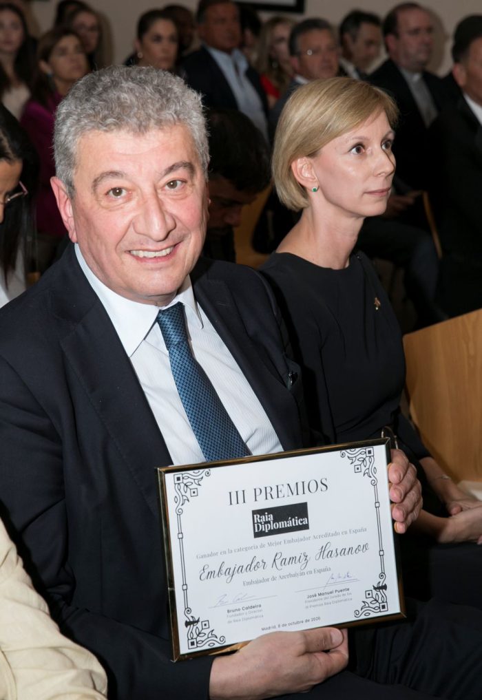 The speech of the Ambassador Ramiz Hasanov on Raia Diplomática's Awards organized on 8th October in Casa de Cantabria in Madrid